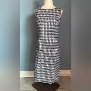 Mario Serrani One Shoulder Black and White Dress